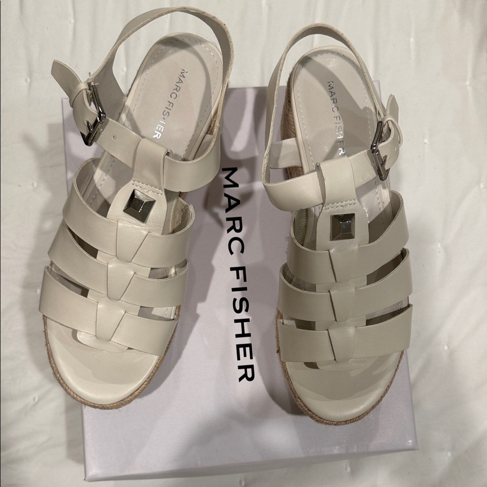 Marc Fisher Ivory Strappy Sandals